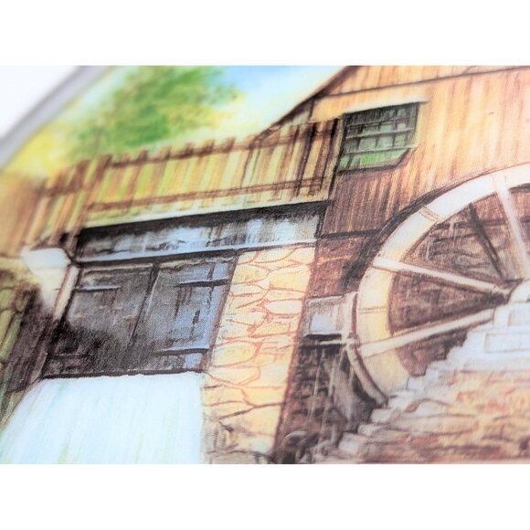 Vintage Slag Glass Windmill Sun Catcher Window Hanging Rustic Country Farmhouse - Picture 7 of 8